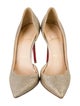 Christian Louboutin Glitter Glitter Accents D'Orsay Pumps