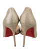 Christian Louboutin Glitter Glitter Accents D'Orsay Pumps
