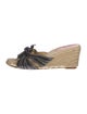 Christian Louboutin Jute Bow Accents Espadrilles