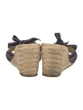 Christian Louboutin Jute Bow Accents Espadrilles