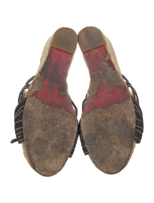 Christian Louboutin Jute Bow Accents Espadrilles