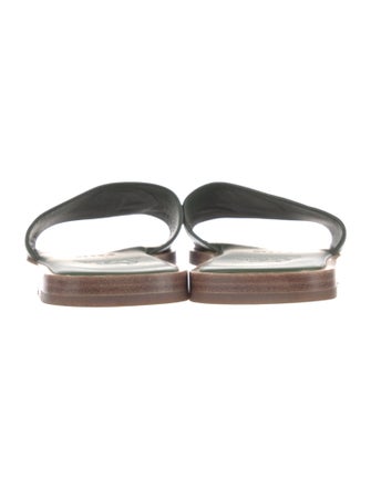 Christian Louboutin Leather Embroidered Accent Slides