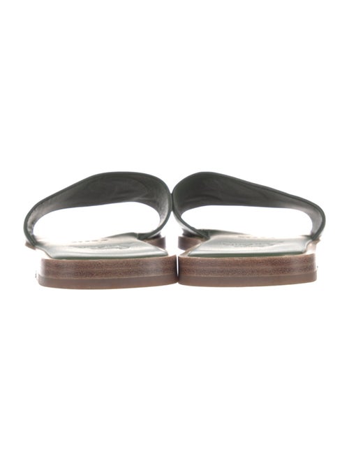 Christian Louboutin Leather Embroidered Accent Slides