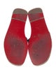 Christian Louboutin Leather Embroidered Accent Slides