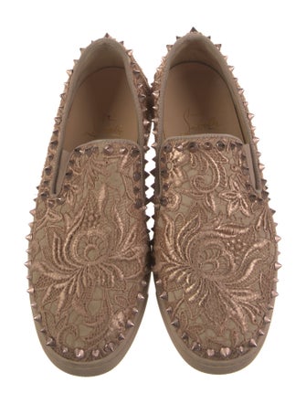 Christian Louboutin Spike Accents Lace Sneakers