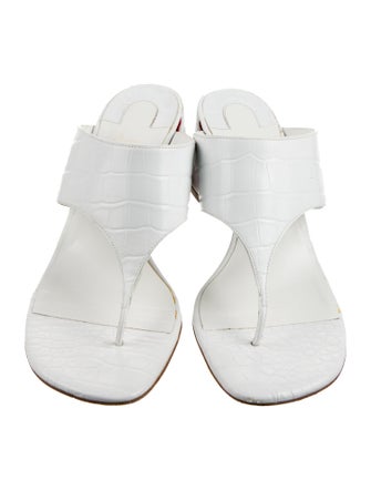 Christian Louboutin Embossed Leather Mules