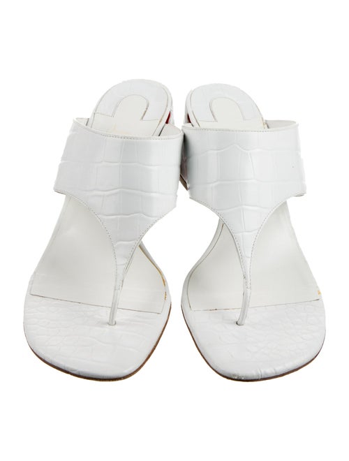 Christian Louboutin Embossed Leather Mules