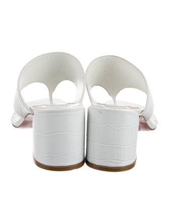 Christian Louboutin Embossed Leather Mules