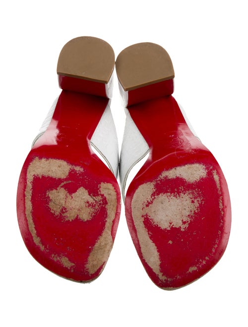 Christian Louboutin Embossed Leather Mules