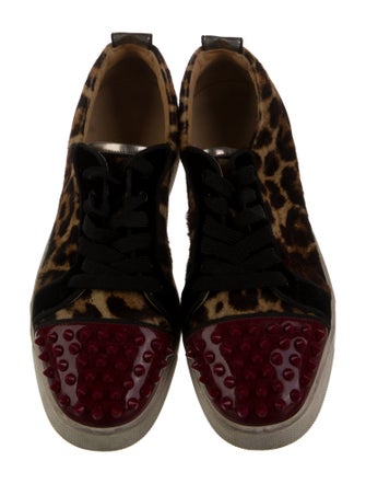Christian Louboutin Spike Accents Ponyhair Sneakers