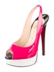 Christian Louboutin Patent Leather Slingback Pumps
