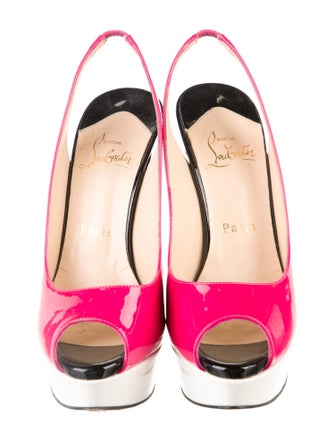 Christian Louboutin Patent Leather Slingback Pumps