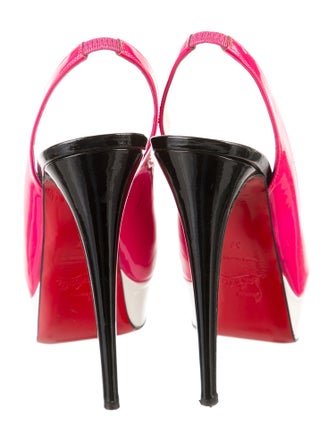 Christian Louboutin Patent Leather Slingback Pumps