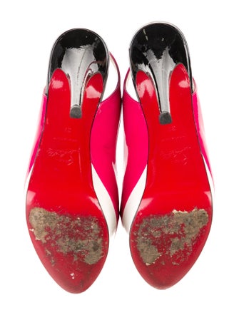Christian Louboutin Patent Leather Slingback Pumps