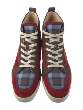 Christian Louboutin Velvet Printed Sneakers