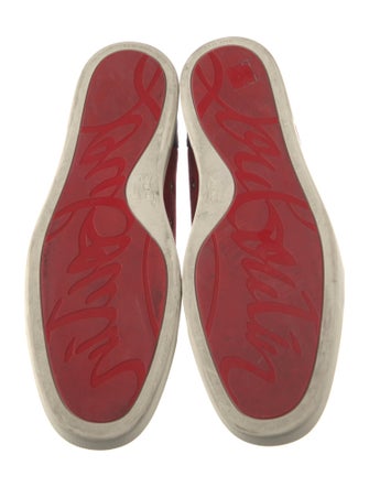 Christian Louboutin Velvet Printed Sneakers