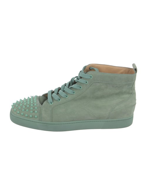 Christian Louboutin Spike Accents Suede Sneakers