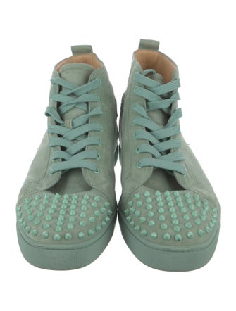 Christian Louboutin Spike Accents Suede Sneakers