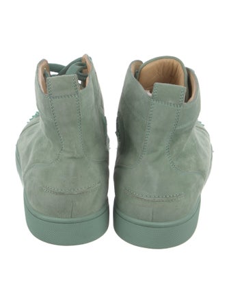 Christian Louboutin Spike Accents Suede Sneakers