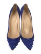Christian Louboutin Spike Accents Suede Pumps