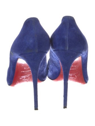 Christian Louboutin Spike Accents Suede Pumps