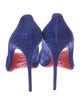 Christian Louboutin Spike Accents Suede Pumps