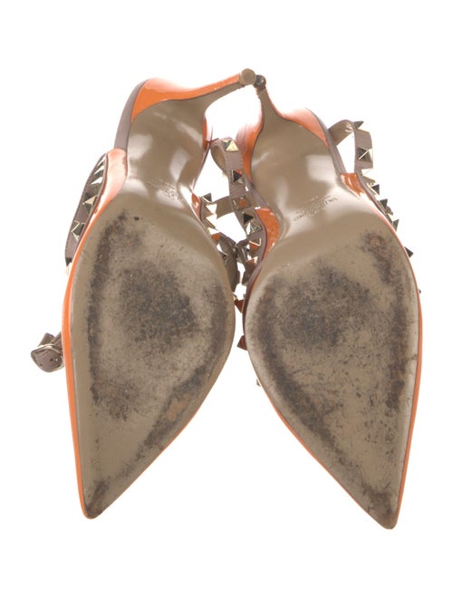 Christian Louboutin Leather Colorblock Pattern T-Strap Pumps