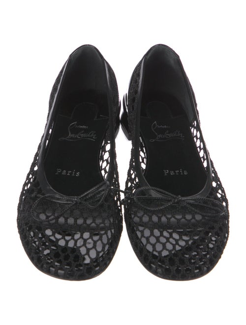 Christian Louboutin Mesh Bow Accents Flats