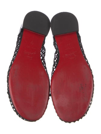 Christian Louboutin Mesh Bow Accents Flats