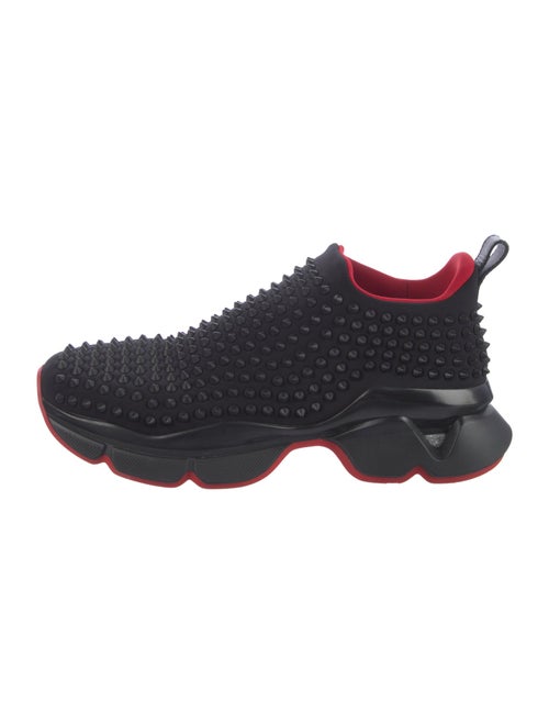 Christian Louboutin Spike Accents Neoprene Sneakers