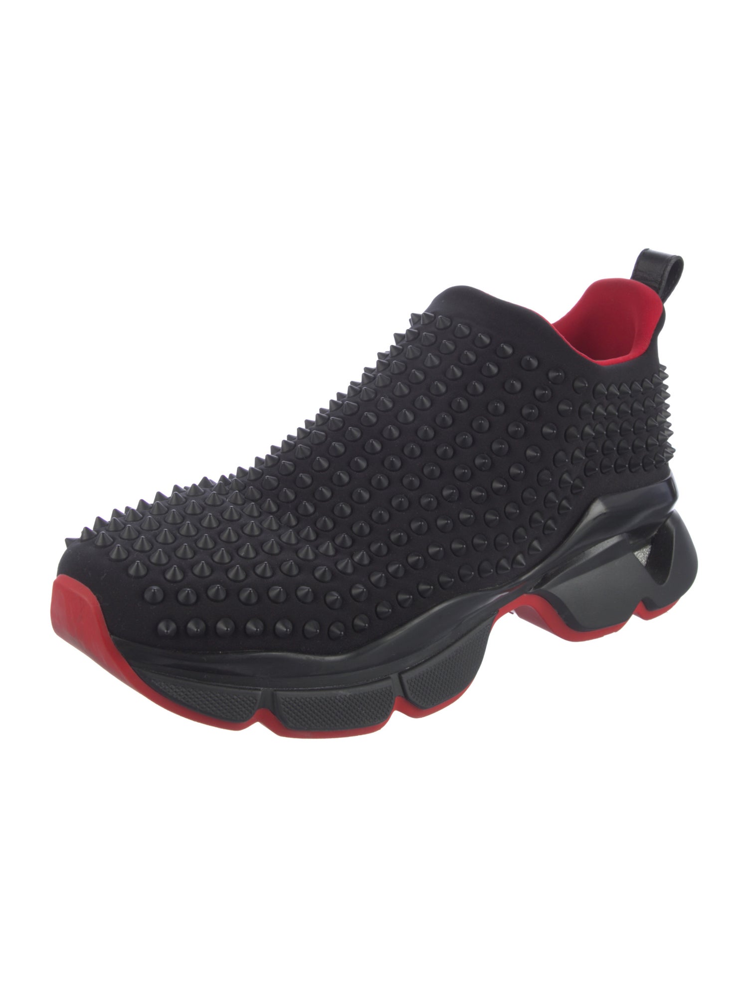 Christian Louboutin Spike Accents Neoprene Sneakers