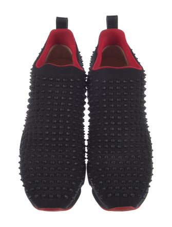 Christian Louboutin Spike Accents Neoprene Sneakers
