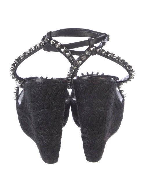 Christian Louboutin Spike Accents Leather Espadrilles