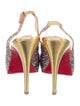 Christian Louboutin Glitter Glitter Accents Slingback Pumps