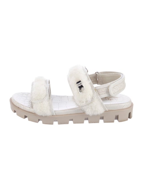 Christian Louboutin Embossed Leather Slingback Sandals