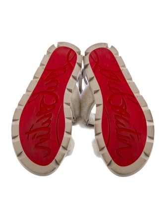 Christian Louboutin Embossed Leather Slingback Sandals