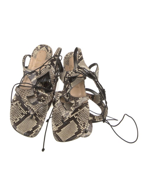 Christian Louboutin Snakeskin Animal Print Gladiator Sandals