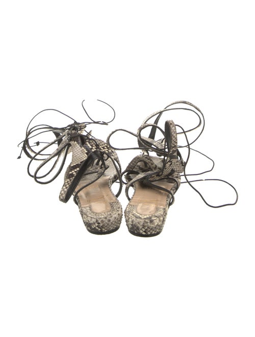 Christian Louboutin Snakeskin Animal Print Gladiator Sandals