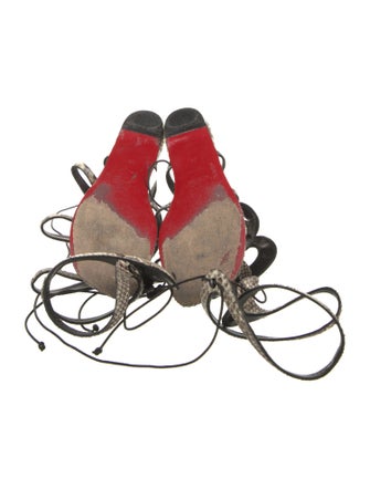 Christian Louboutin Snakeskin Animal Print Gladiator Sandals