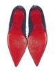 Christian Louboutin Spike Accents Suede Pumps