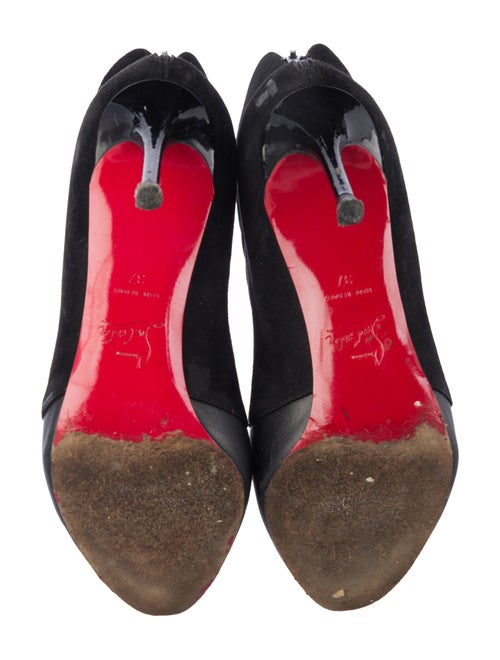 Christian Louboutin Suede Lace-Up Boots