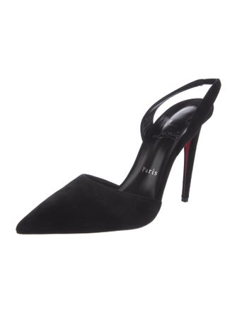 Christian Louboutin Suede Slingback Pumps