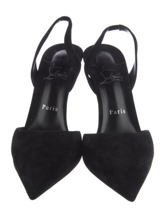 Christian Louboutin Suede Slingback Pumps