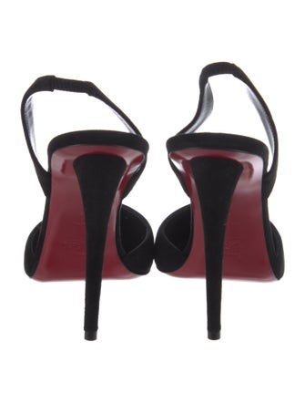 Christian Louboutin Suede Slingback Pumps