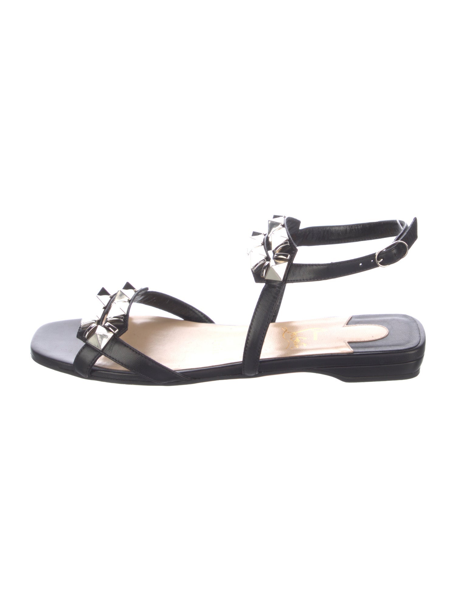 Christian Louboutin Leather Studded Accents Sandals
