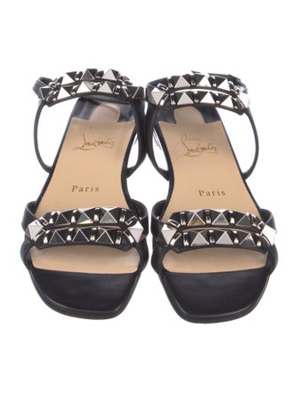 Christian Louboutin Leather Studded Accents Sandals