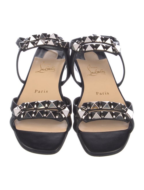 Christian Louboutin Leather Studded Accents Sandals