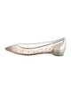 Christian Louboutin Mesh Crystal Embellishments Ballet Flats