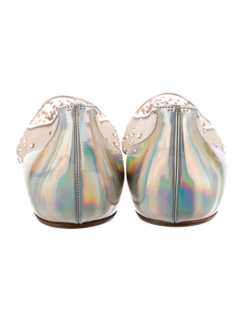 Christian Louboutin Mesh Crystal Embellishments Ballet Flats