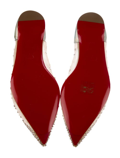 Christian Louboutin Mesh Crystal Embellishments Ballet Flats
